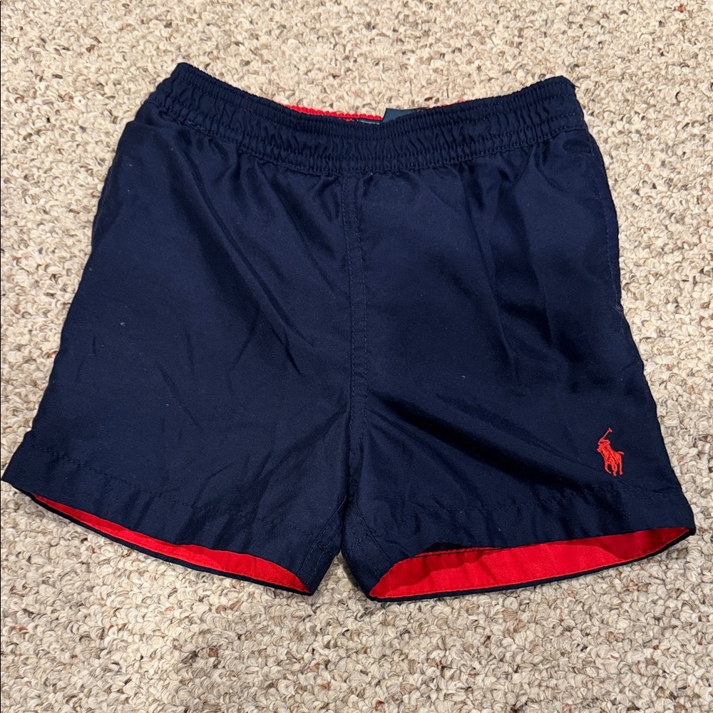 Ralph Lauren Black and Red Athletic Shorts